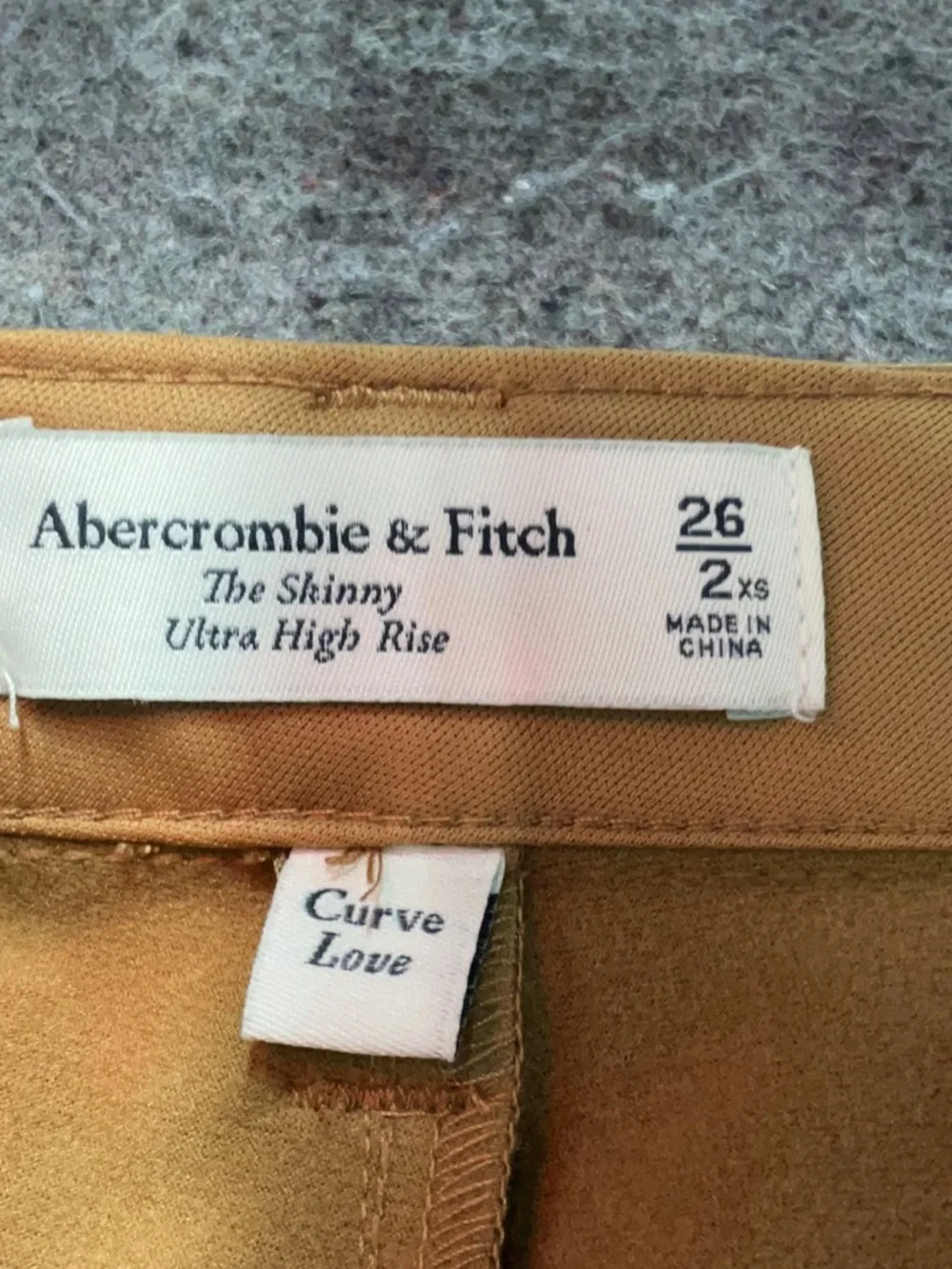 Abercrombie Curve Love Faux Leather Pants Split Hem Ultra High Rise Tan Camel 26 - Picture 7 of 7